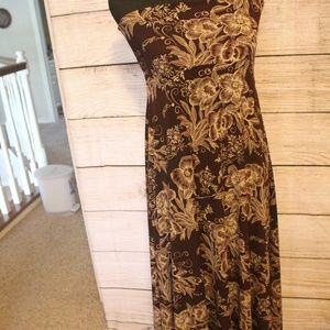 EUC LulaRoe Maxi Skirt Size XS Chocolate & Cream